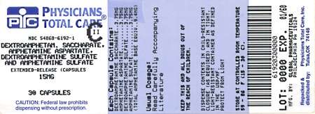 Dextroamphetamine Saccharate, Amphetamine Aspartate, Dextroamphetamine Sulfate and Amphetamine Sulfate